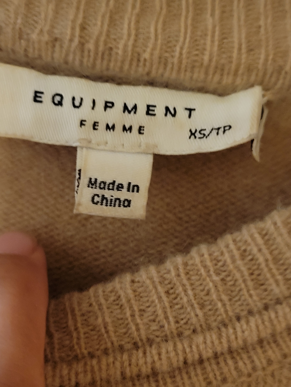 Equipment Femme Sanni Crewneck Sweater - Camel Cashmere - Picture 4 of 4